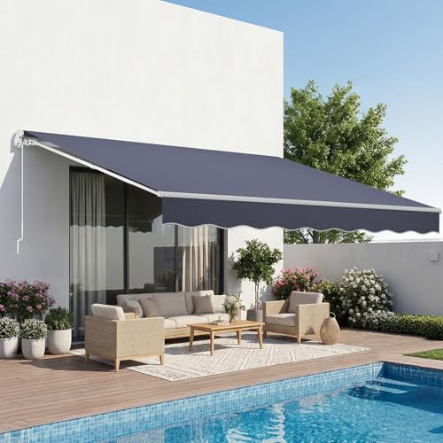 VEVOR 13.1×9.8 Manual Retractable Awning