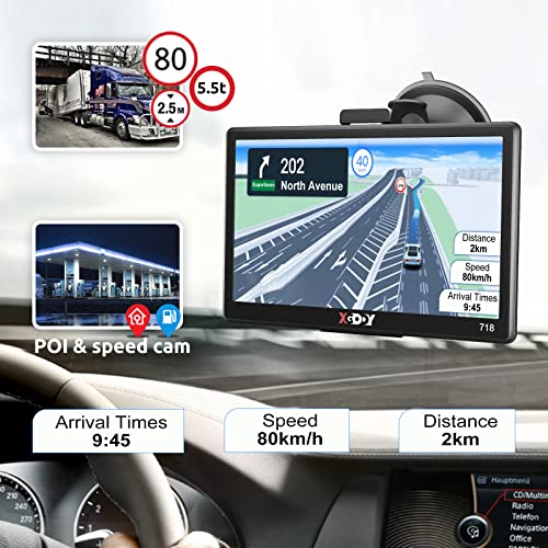 XGODY GPS Navigation for car 7 inch 2023 maps car GPS for car Truck GPS Commercial Drivers semi Trucker Navigation System 8GB 256M with Voice Guidance Free Lifetime map Updates