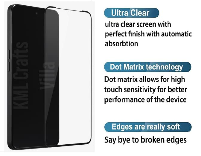 Image of KML Crafts Villa Edge To Edge HD Tempered Glass Screen Protector Compatible For Narzo 50 Pro 5G (Pack Of 1)