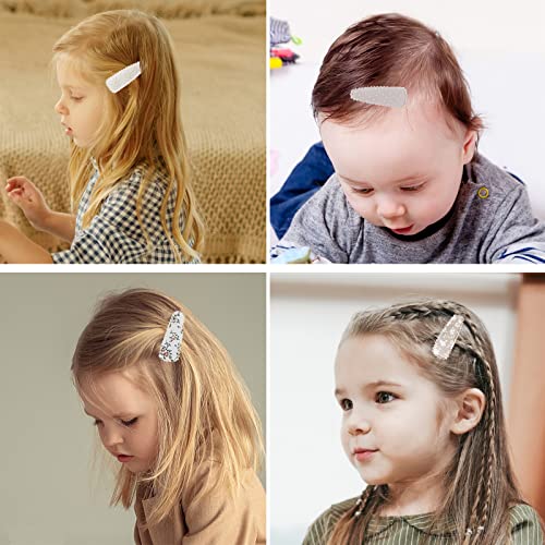Kidocheese 40Pcs Baby Hair Clips Flower Patterns Snap Hair Clips Wrapped By Cloth Hair Pins Baby Girls Barrettes Hair Accessories For Baby Girls Infants Toddler Kids thumb #4