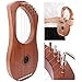 QANYEGN 7 String Lyre Harp, Wooden 7 Metal String Instrument, Rosewood Lyre Harp with Turning Wrench for Friends, Family, or Children