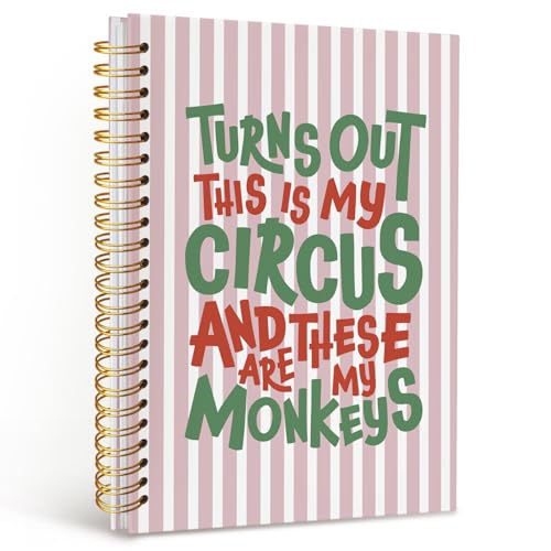Carnet de notes de bureau 5.5x8.3 pouces couverture rigide à spirale avec message ironique