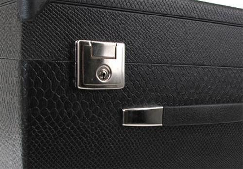 Alpenklang Koffer für 3-Reihige Harmonikas (Tragekoffer für 3-Reihige Harmonika, Holzkern, Kunstlederbezug)