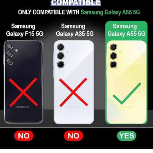 Image of Bintage CASE Cute Fun Taddy Cartoon 3D Ball Bear Milk Cake Coffee Silicon Case Full Body & Camera Protection Back Cover Compatible for Samsung Galaxy A55 5G - Black