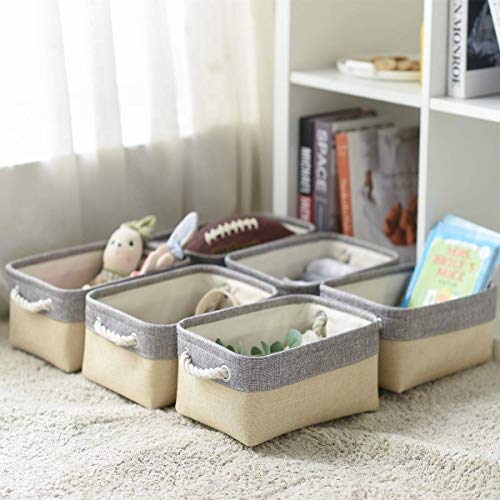 image for Pulnimus Fabric Storage Baskets 12”x 8” x 5”Cloth Baskets, 6 Pac