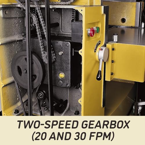 Image of Powermatic 22-Inch Planer, Helical Cutterhead, 7-1 /2 HP, 230V 1Ph (Model 201HH)