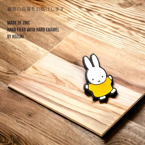 Image of Enamel Bunny Pin - Cute Rabbit Brooch for Women & Girls - Lapel Clip Animal Pins