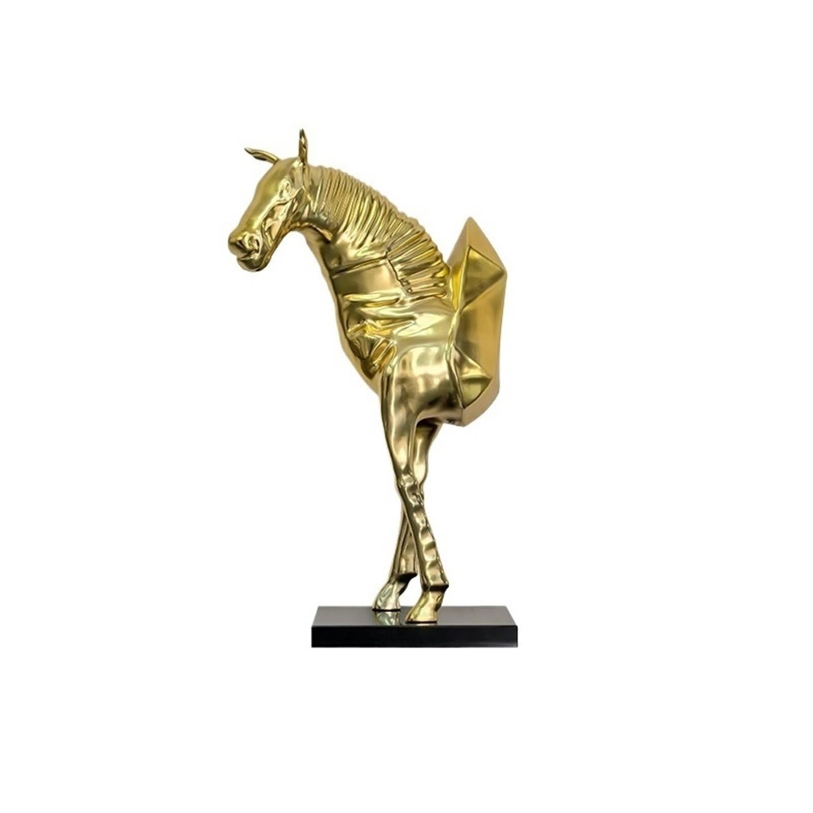 zhuyanbo007 Desk Statue, Abstract Art Horse Sculpture Hotel Lobby Luxurious Decorative Piece for Home Entryway