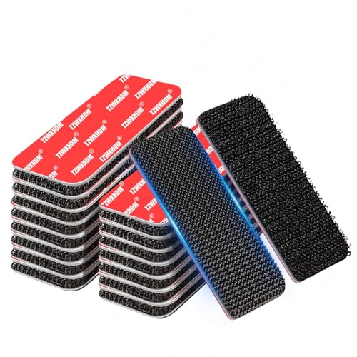 Heavy Duty Hook and Loop Strips with Super Adhesive Heat-Resistant & Waterproof Car Outdoor Indoor Use (12.8in*16Pcs)
