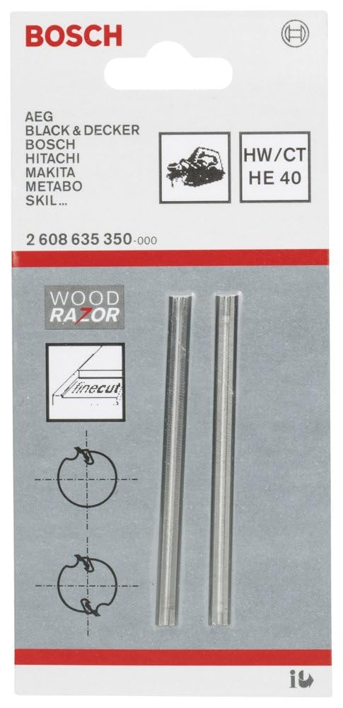 Bosch Professional 2608635350 - Cuchillas reversibles rectas HM40º: 2 uds