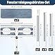 Teleskop Fensterwischer 388 cm, Professioneller Fensterputzer Set, 2 In 1 Teleskopstange Fensterreinigung mit 39 cm Squeegee und 39cm Mikrofasertuch für Hohe Fenster Im Innen und AußEnbereic