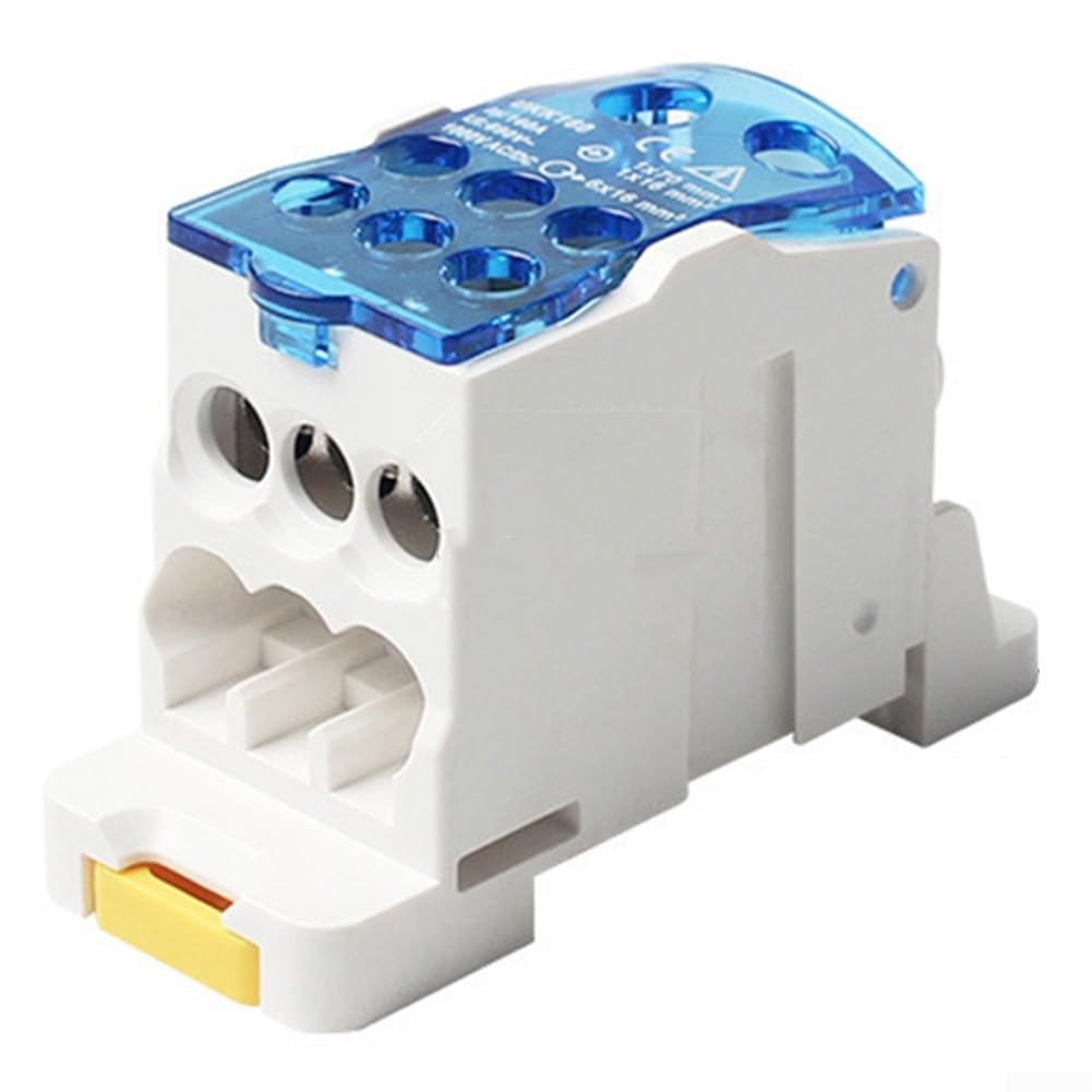 Junction Box Distribution Terminal Block Connector 80A to 500A DIN Rail Blue Home & Garden Electrical Wire Cable(125A)