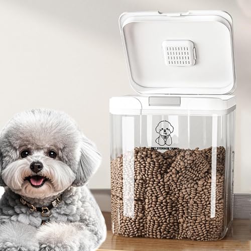 Contenedor de comida para perros y gatos cubo hermetico apilable de 5 litros transparente 4