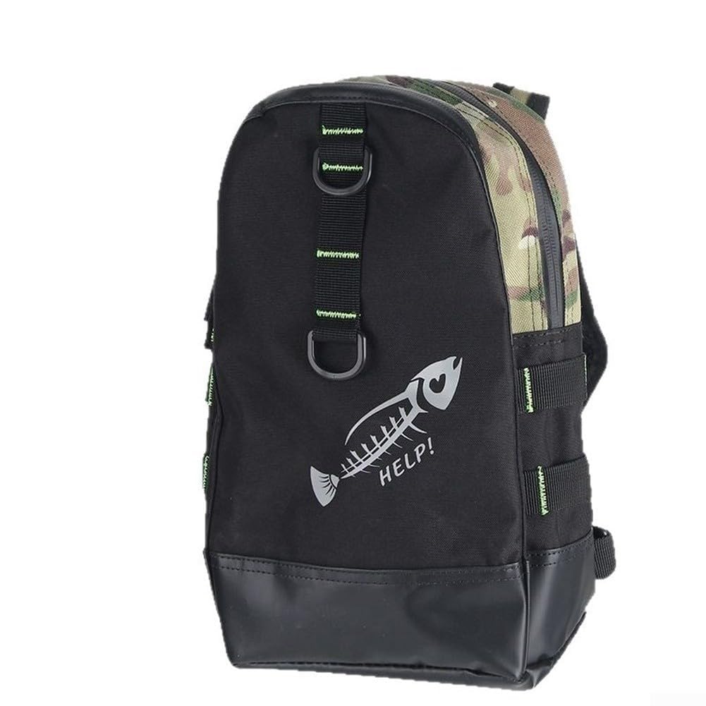 Torba wędkarska na klatkę piersiową, wodoodporna, crossbody, z uchwytem na szczypce, tkanina Oxford, do jazdy na rowerze i wędkowania, A