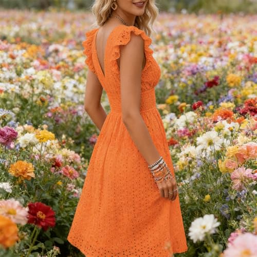 Robe d'été bohème chic à œillets pour vos mariages et soirées ensoleillées