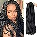 Produktbild Passion Twist Hair 18 Zoll Wasserwelle Häkeln Haar Passion Twists Langes böhmisches Haar Passion Twist Häkeln Haar Synthetische Flechthaarverlängerungen (7Packs / Lot, 1B #)