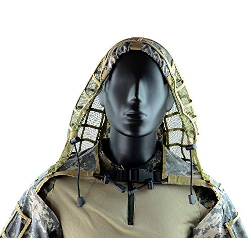 LytHarvest Sniper Ghillie Suit Foundation, Ripstop, Camouflage Tactical Ghillie Hood (ACU)