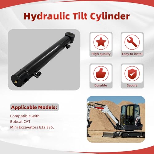 Image of 7199435 Hydraulic Thumb Clamp Cylinder Compatible with Bob-cat C-at Mini Excavators E32 E35, Bob-cat CAT Mini Excavators Hydraulic Cylinders
