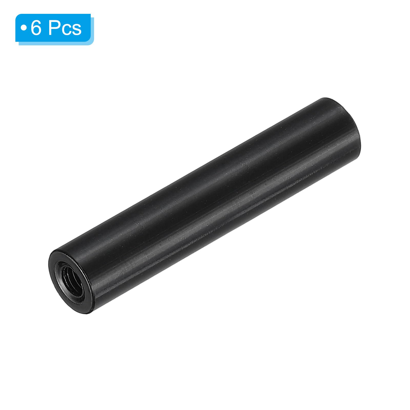 PATIKIL M3 Aluminum Spacers, 6 Pcs Metal Spacer Aluminum 3mm ID x 6mm OD x 30mm L Threaded Spacer Screw Standoff Round for RC Car Drones Motherboard, Black - Image 3