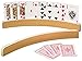 14" Curved Shape Wooden Card Holders Set of Two, Natural Finish