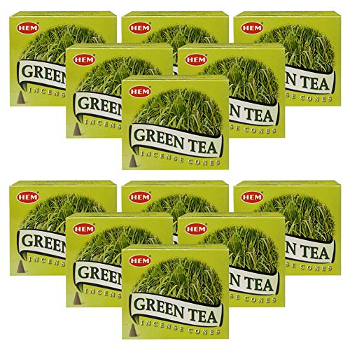 Green Tea Incense Cones And Cone Incense Burner Bundle Insence Insense Hem Incense #TOP4