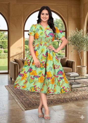 Image of Women A-line Multicolor Dress Group 2