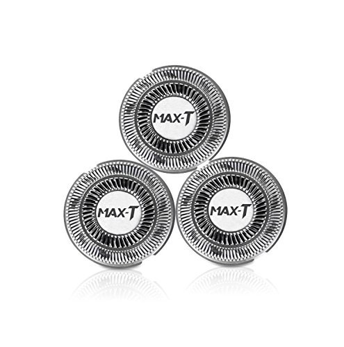 MAX-T Electric Shaver Quick Rechargeable Rotary Shaver with Pop Up Trimmer 100% Waterproof Wet & Dry Electric Razor (Replacement Shaver Head)