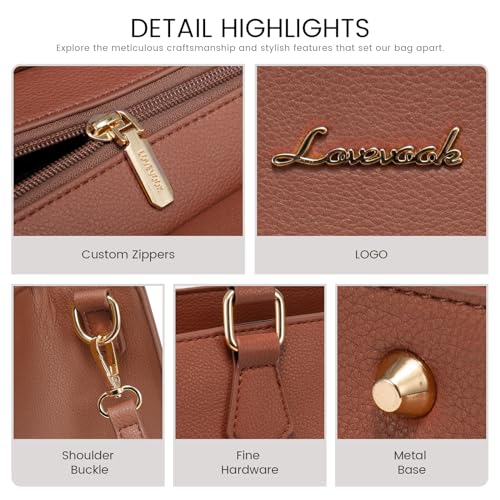 Image of LOVEVOOK Purses and Handbags for Women, Tote Shoulder Bag Satchel Purse and PU Leather Top Handle for ladies