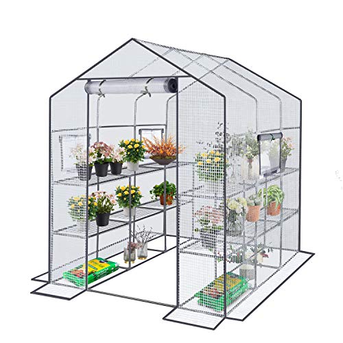 ENSTVER Reinforced Walk-in Greenhouse with Window