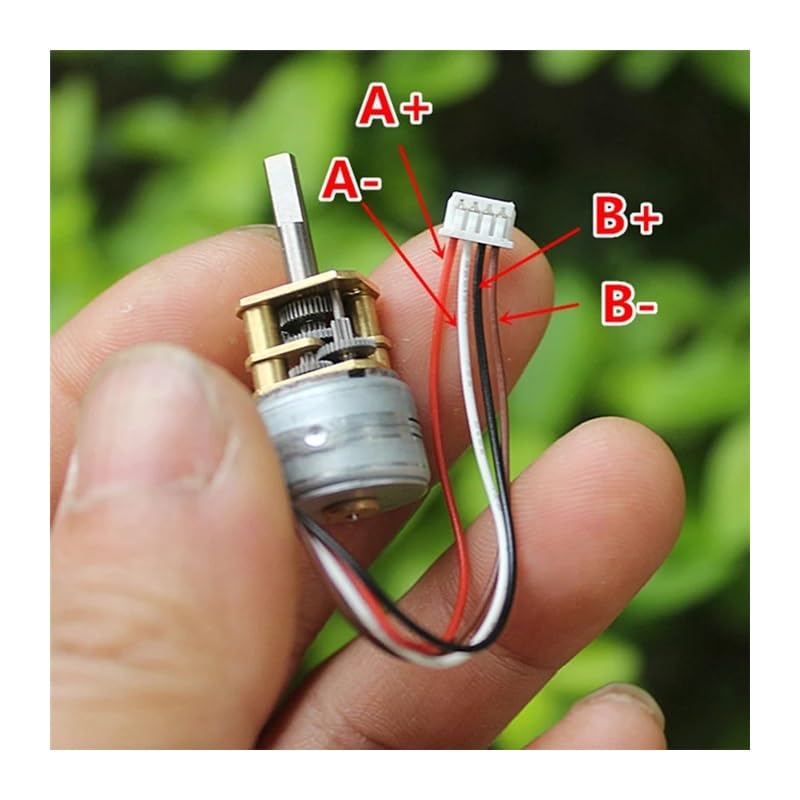 POWTAXBJGD 15mm All Metal Gearbox Gear Stepper Electronic Starter DC 5V 2-Phase 4-Wire Stepping Gear Electronic Starter DIY Smart Robot