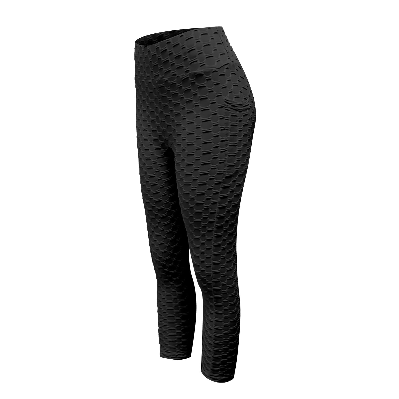 Leggings a compressione da donna a nido d'ape con arricciatura sul retro