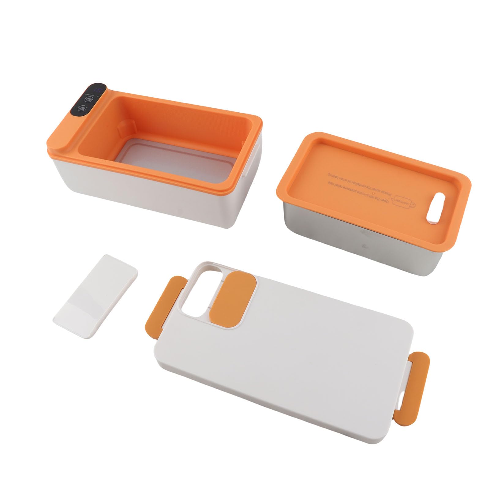 Yosoo Health Gear Lunch Box Elettrico, Lunch Box Riscaldato in Acciaio Inossidabile 316 Scaldavivande Portatile Senza Fili da 1 Litro con Riscaldamento Concentrato 3D Doppia Guarnizione per Lavoro