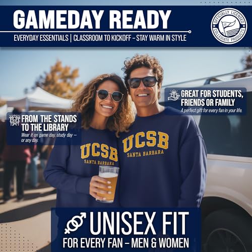Image of NCAA College Sweatshirt Fleece Crewneck Pullover for Men and Women | Officially licensed NCAA college gameday crewneck pullover - 9 oz fleece lined sweatshirt with arch and logo design