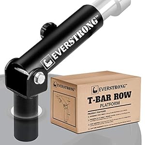 EVERSTRONG Elite Heavy Duty T-Bar Row Olympic Bars – Landmine Attachment for Barbell Workouts – Robust Steel Base for Home and Gym Fitness – Designed for 2-inch Olympic Barbell
