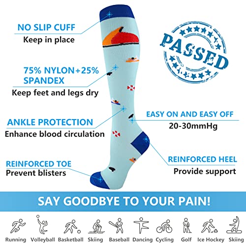 Image of bropite Compression Socks for Women &Men Circulation-Support Knee High Socks 20-30 mmhg-Best for Running,Medical,Nurse,Travel