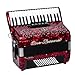 Accordion with 72 bass and 34 keys, suitable for beginners, students, and professionals, equipped with convenient straps and backpacks (white)