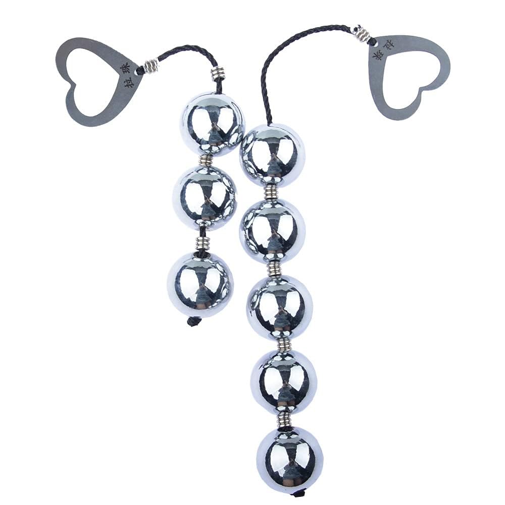 Catena anale SM in acciaio inossidabile con perline anali, for massaggio alla prostata, masturbatore anale con perline anali, giocattolo sessuale for uomini e donne(5kugeln)