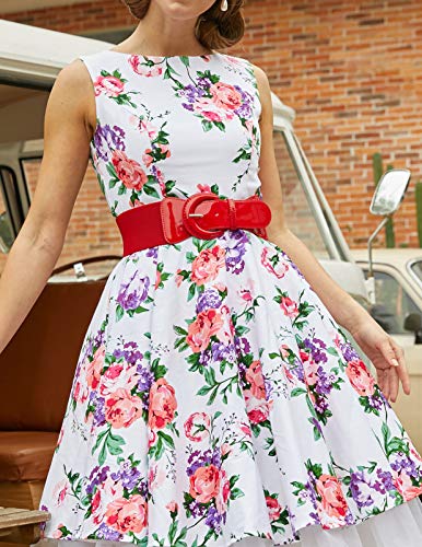 Grace Karin Women's Vintage Style Buckle Stretch Waist Belt (Xl,Red) #TOP5