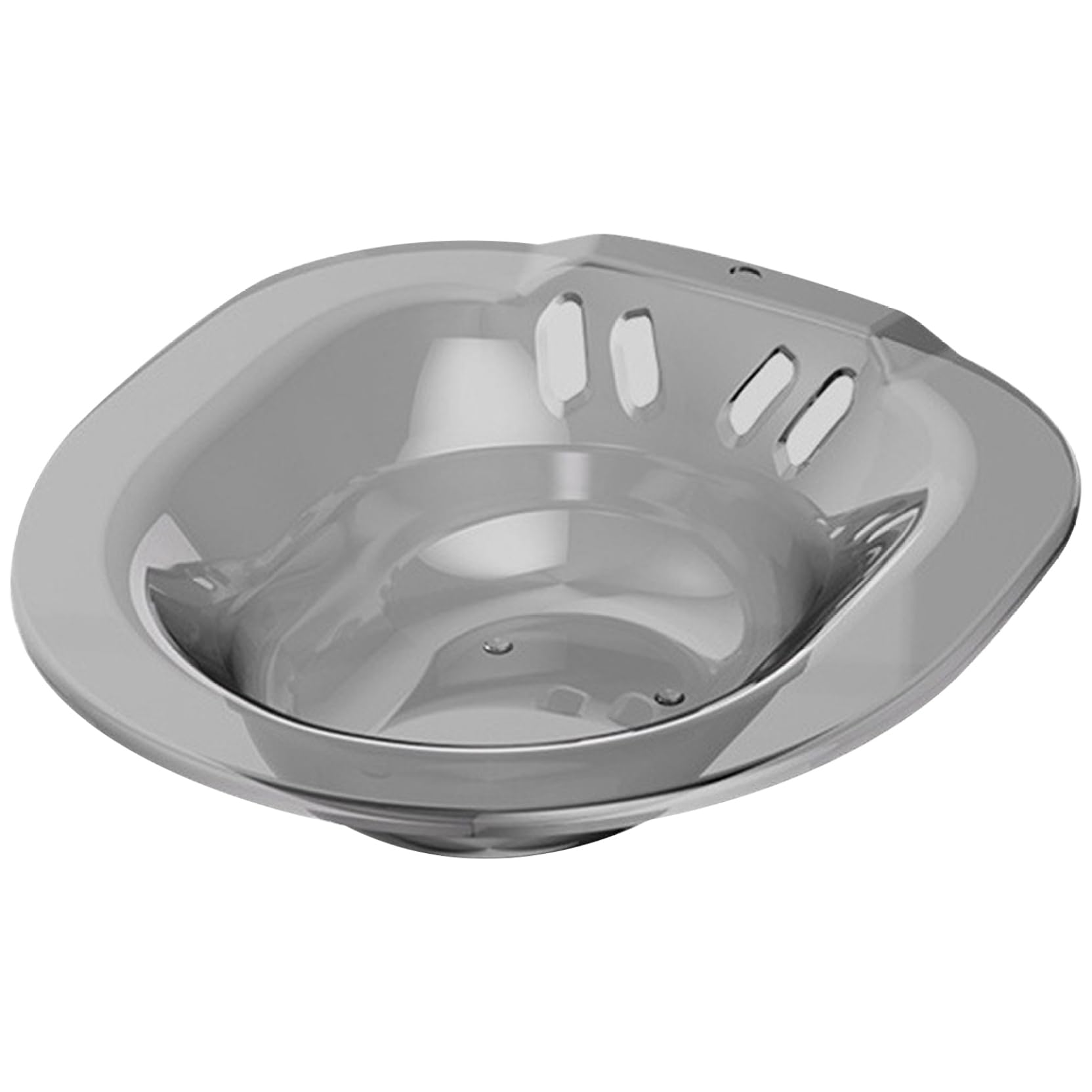Sitz Bath portatile sopra il WC, bidet da viaggio, anti-traboccamento, 14 x 15 x 4 cm, attacco bidet per emorroidi, cura privata dopo il parto (grigio trasparente), Figürchen