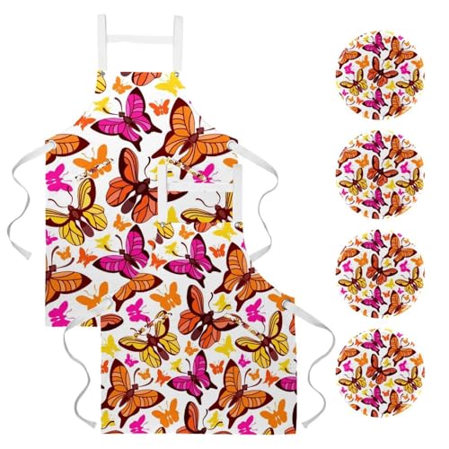 Tablier de serveuse anti-taches avec 4 broches amovibles pour la pâtisserie