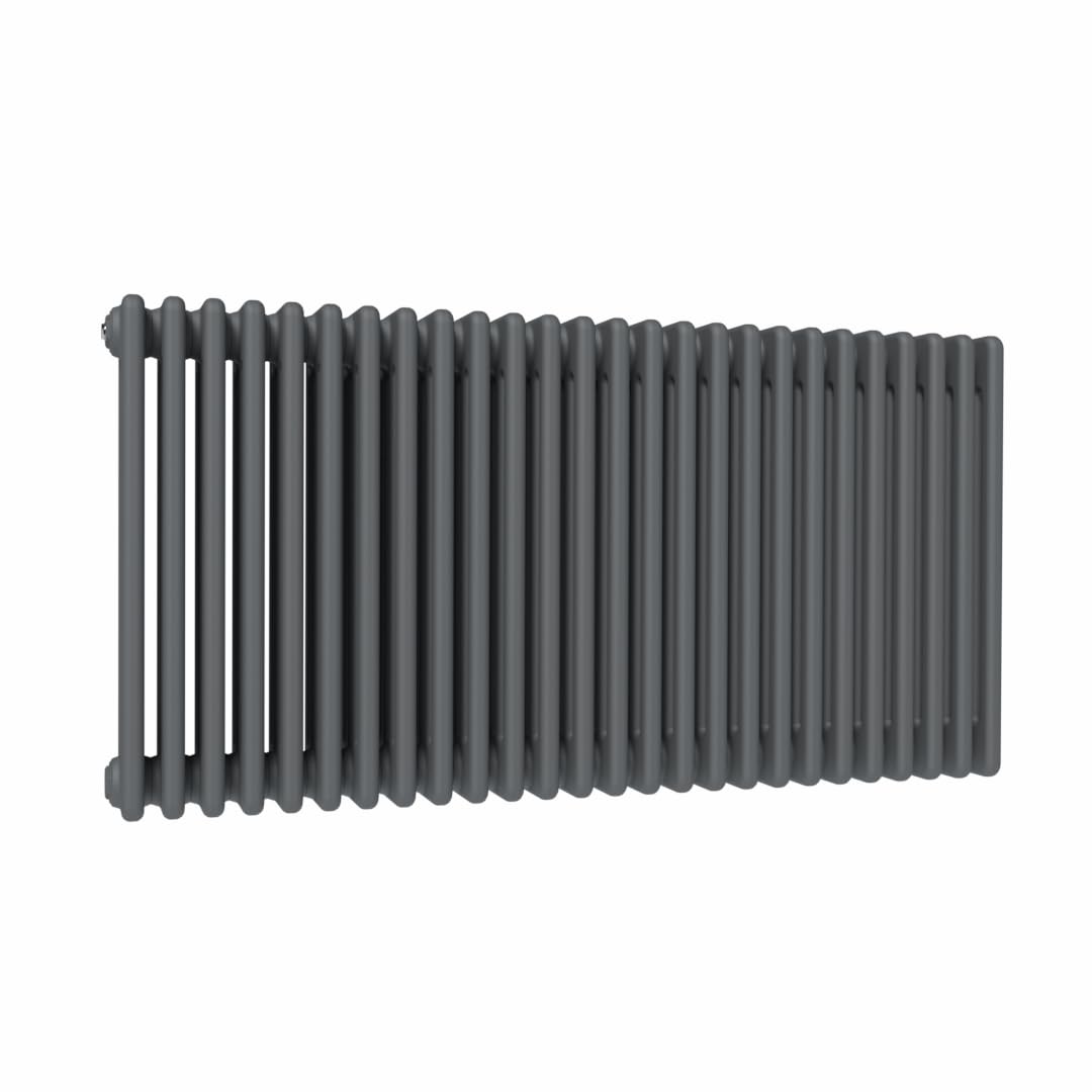 Lux Heat Anthracite Grey Horizontal 4 Column Traditional Radiator 600mm (H) x 1190mm (W)