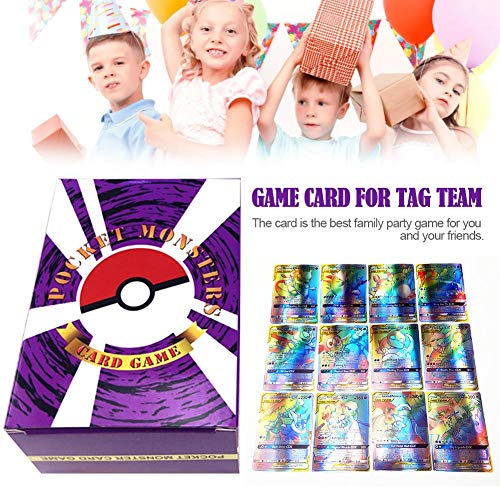 Blue-Yan Carte de Jeu, Carte de Jeu Pokémon Carte Flash Anglaise Pokémon Carte de Bataille Pokémon Carte de Puzzle Carte de Jeu Animation Carte de Jeu