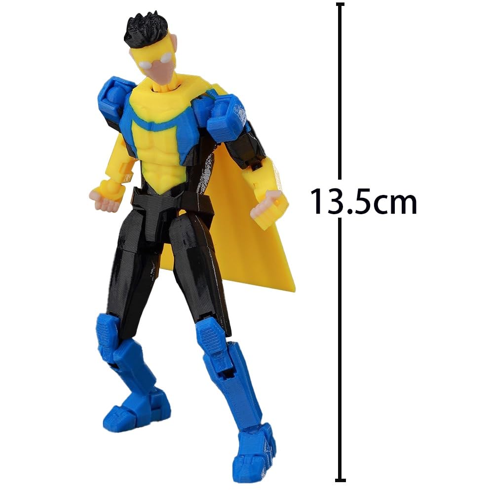 Mark Grayson Figurine d'action imprimée 3D entièrement articulée Figurine de collection Décoration de bureau Cadeau pour les fans d'anime 12 cm