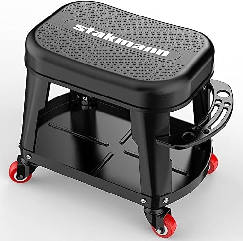 Sgabello Da Officina STAKMANN Con Ruote - Portaattrezzi Integrato, Capacità 136kg, Acciaio Resistente - Foto 9
