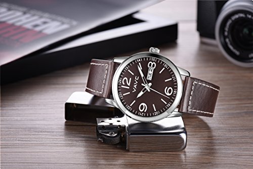 VAVC Men's Watch Black Leather - Image 4