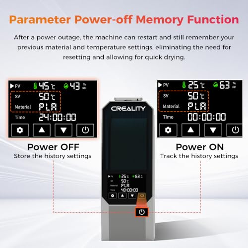 Image of 2026 New Creality Space PI Filament Dryer-Christmas Gifts, 3D Printer Filament Dryer Box with 360 Heating, Upgraded Filament Dehydrator Storage Box Support Nylon ABS PETG PLA TPU 1.75 /2.85mm