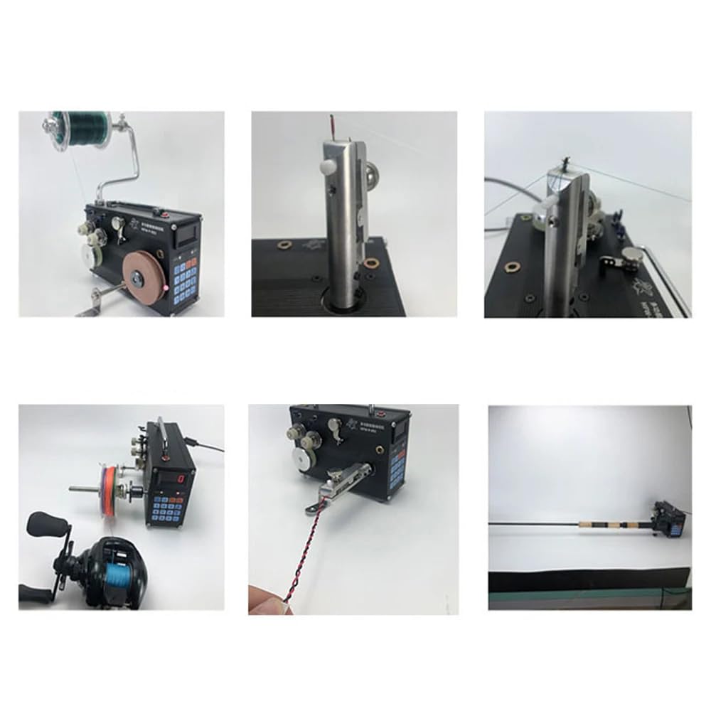 Toplionace Máquina Enrolladora de Hilo de Pescar Totalmente Automática, Retorcedora de Alambre Eléctrica con Aplicador de Pegamento para Atar Anzuelos y Líneas Sin Esfuerzo.