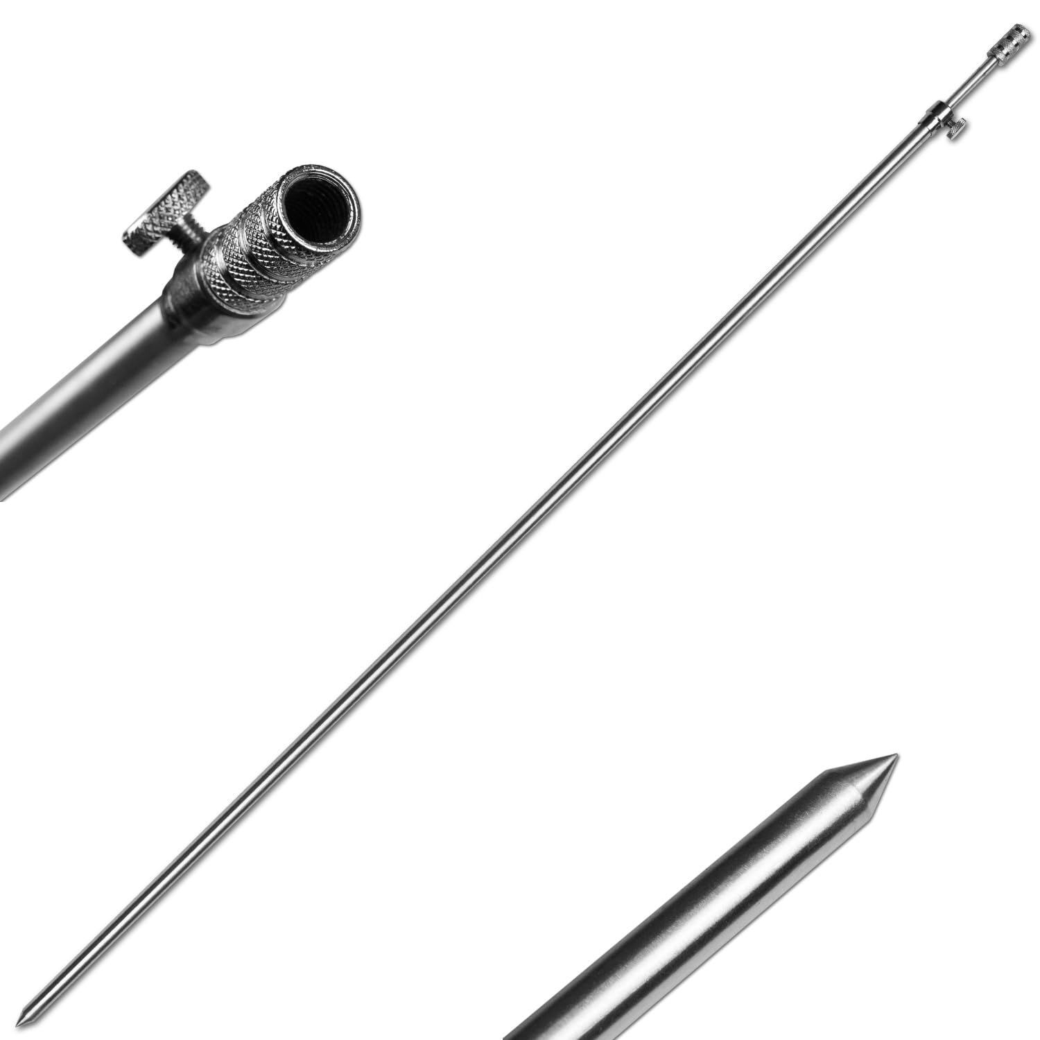 Rod Holder Bank Stick Aluminium 45-75 cm 9.5/6 mm Chrome