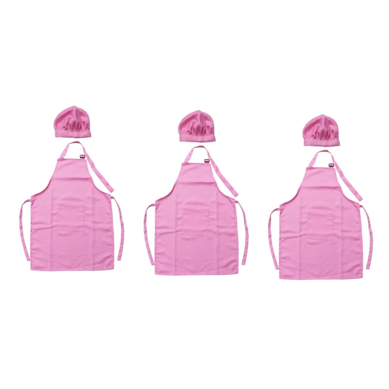 Toyvian 6pezzi Completo Grembiule e Cappello Per Ragazzo Ragazza Gioco Di Ruolo Cucina Per Cucinare e Decorare Feste Rosa Include Grembiule e Cappello Per Attività Creative