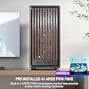 M1 PC Case -Walnut Front pane Pre-Installed 4 PWM ARGB Fan, ATX Mid-Tower Gaming PC Case, with Type-C,FOIFKIN (Black, M1)